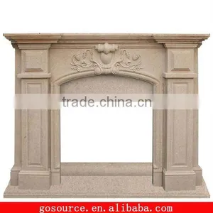 Yellow Color Outdoor Stone Fireplace thumbnail-1