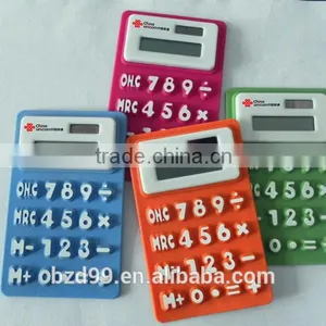 Mini Gift Silicone Solar Power Calculator / Logo Customized OEM Electronic Manufacturer thumbnail-4
