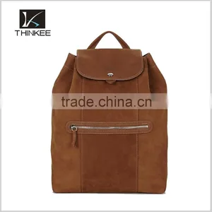 Khaki Canvas Rucksack Fashionable Girls Backpack thumbnail-1