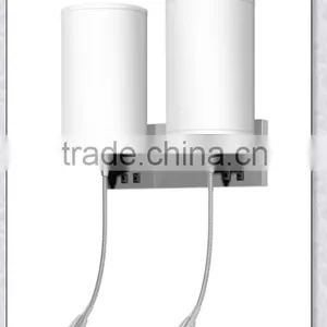 UL Listed 2 Silver Finish Lamp Fixture With Fabric Shades XC-H051 thumbnail-1