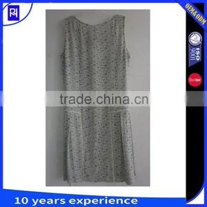 100% Viscose Print Dress Contrast Solid 100% Polyester Cdc Piping Sleeveless Boat Neck Piping Belt Casual Wear thumbnail-2