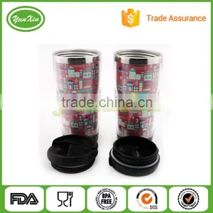 New Design DIY Double Wall Stainless Steel Travel Mug With Paper Advertisement Insert thumbnail-4
