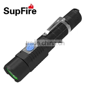 Hot Sale USB LED Flashlight High Quality A3 Torch Light Rechargeable Battery Flash Light Emergency Tactical Clip Flash Light thumbnail-2