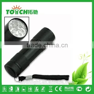 3*AAA Battery Flashlight 9 Led Mini Torch Flash 4 Colors for Camping thumbnail-4
