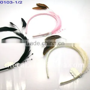 2011 Best Selling Fashion Gossip Girl Color Ful Feather Flowers for Feather Headbands thumbnail-1