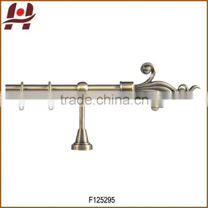 F125295 Metal Iron Aluminium Stainless Steel Brass Plated Plain Twisted Extensible Telescopic Window Curtain Tube thumbnail-1