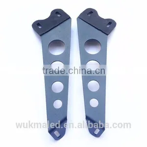 For 07-15 Jeep JK Wrangler 20" LED Light Bar Steel Metal Hood Mounting Brackets Kit thumbnail-4