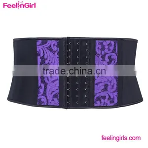 Purple Lace Trim 9 Steel Bone Waist Cincher Corset thumbnail-3