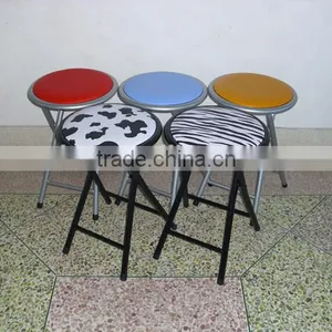 Living Room Furniture Metal Folding Stool Children Chair With PVC Cushioned Seat thumbnail-5
