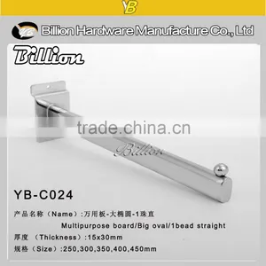 Fashion Design Clothing Chrome Slatwall Hook Balls Retail Hook for Display Board thumbnail-2