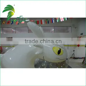3M Long Best Quality White TPU Inflatable Toothless Dragon Animals Cartoon From Hongyi Toy thumbnail-3
