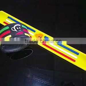 Newest Cheap Custom Silicone Debossed Slap Bracelets thumbnail-1