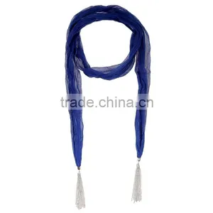Wholesale Commute Simple Tassel Scarf,muslin Scarf thumbnail-3