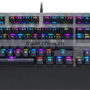 Computer Gaming Keyboard Mechanical RGB Metal Keyboard With Software Driver Support User-defined Functions thumbnail-1