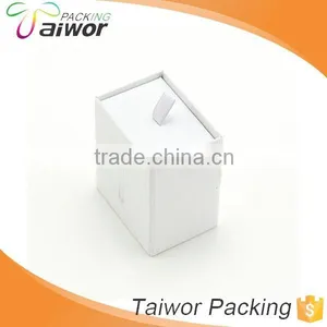 Custom Logo Silver Stamping White Simple Slide Paper Jewelry Gift Box thumbnail-3