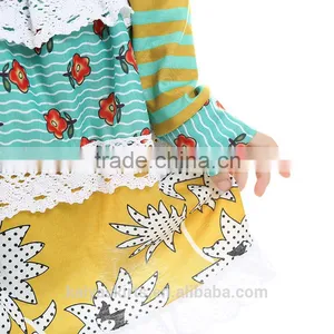 2016 Kaiya Girls Halloween Clothing Sets Long Sleeve 2pcs Set Fall Stripe Organic Cotton Baby Clothing thumbnail-4