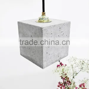 10.7-10 Carefully Casted Square Drop Hand Crafted Concrete Light Pendant Lamp Every Single Lamp is Truly Unique Quality Choice thumbnail-5