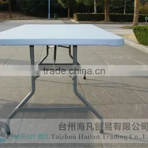 High Quality Plastic Folding 8 Seater Dining Table/hot Sell Price of Plastic Dining Table for Restaurant thumbnail-2