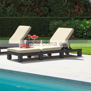 Outdoor Beach Swimming Pool Lounge Chair With Footrest thumbnail-3