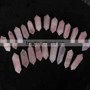 Pink Color Natural Polished Rose Quartz Stone Crystal Points thumbnail-1