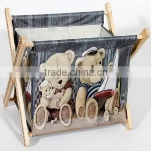 2016 New Design Vintage Wooden Retro Magazine Storage Foldable Rack thumbnail-5