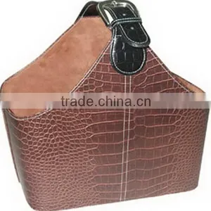 Modern Stylish Leather House Storage Basket thumbnail-5