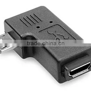 L Shape Micro Usb Male to Mini Usb Female Black Adapter Cabletolink Top Quality OTG Data Transfer Power Charge thumbnail-1