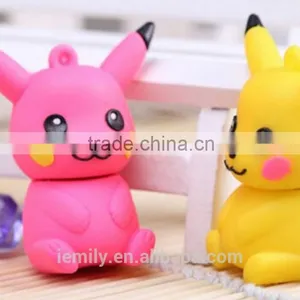 Promotional Cute Cartoon Pokemon Pikachu Shaped USB Flash Drive 4g/8g/16g/32g USB 2.0 Pen Drive Flash Memory Stick thumbnail-3