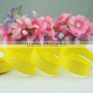 Popular White Dotted Grosgrain Ribbon to Make Pre-tied Ribbon Bows thumbnail-6