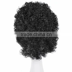 African American Natural Black Wig Kinky Afro Curly Curls Hair Cheap Wigs N510 thumbnail-4