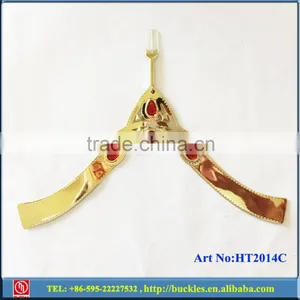 TPU Gold Plating Shoes Vamp Ornament for Sandal Strap HT2030B thumbnail-3