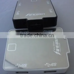 High Speed USB3.0 HUB 4Ports 5Gbps Splitter Power Adapter thumbnail-3