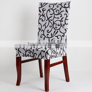 China Wholesale Plain Dye Polyester Lycra Elastic Print Party Meeting Chair Cover thumbnail-2