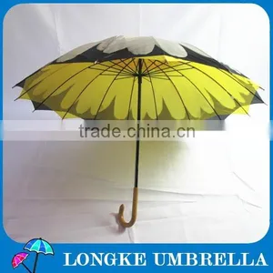 24"*16K Double Layer Chrysanthemum Design Straight Umbrella Woman Umbrella thumbnail-1