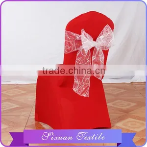 2016 Newest Organza Base Embroidery Chiffon Chair Sash Wholesale in China thumbnail-1