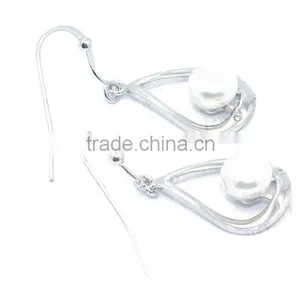 Unique Design Pearl Earrings 925 Silver Jewelry Freshwater Pearl Earrings thumbnail-2