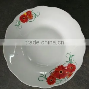 White Porcelain Soup Plate , Custom Made Porcelain Plate , Porcelain Soup Plate thumbnail-2