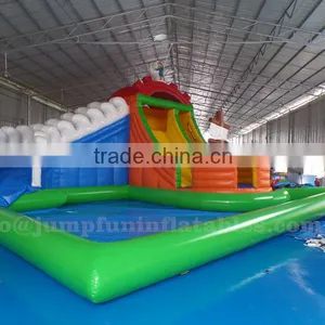 Rental Inflatable Water Slide and Inflatable Pool for Children Fun Inflatable Water Theme Park for Kids thumbnail-1