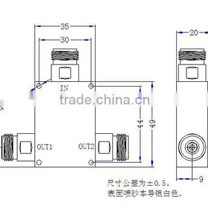 2-6G, 2 Way Micro-strip RF Power Splitter/Divider thumbnail-1