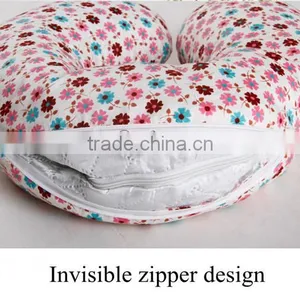 Hot Sell Fashion 100% Cotton Super Soft U Shape Folding Travel Neck Mesh Pillow thumbnail-5