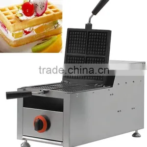 Stainless Steel Gas Style Four Slices 180 Degrees Rotated Industrial Square Gas Waffle Maker, Liege Belgian Gas Waffle Baker thumbnail-1