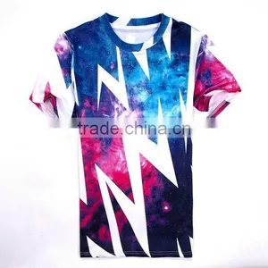 Custom Mens Womens 3D Galaxy Short Sleeve Round Tops Casual T-Shirt thumbnail-3