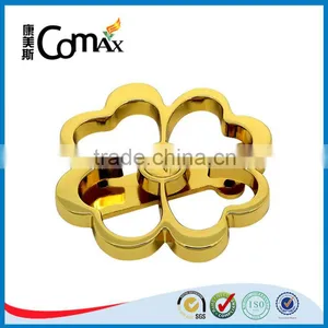 Gold Flower Shape Fashion Metal Handbag Lock thumbnail-1