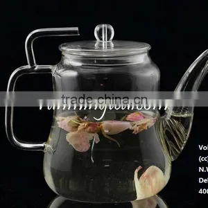 Wholesale Borosilicate Glass Teapot With Stainless Steel Insert Spout ,420cc thumbnail-1