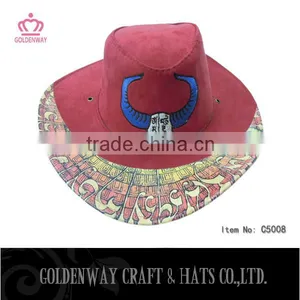New Design Mexican Cowboy Hats Felt With Cow Logo thumbnail-1