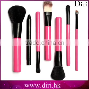 Hot Sale 7 Pcs Pink Color One Set Wooden Handle Professional Makeup Brush Set thumbnail-1