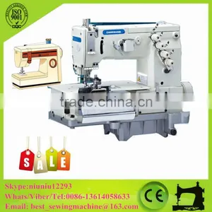 Making Belt Loop With Front Cutter Interlock Industrial Sewing Machine Double Needle Price CS-2001C thumbnail-1