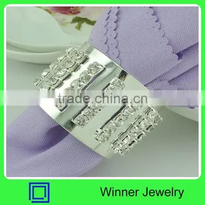 Made in China New Design Wholesale Rhinestone Napkin Rings for Wedding thumbnail-1