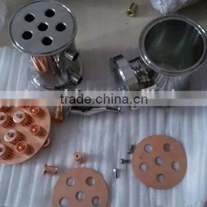 4 Inches Copper Bubble Plate , Plate 5 Bubble Caps for Brewery Distiller Equipment thumbnail-4