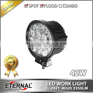 42W 4in Round Truck Tractor Excavator Crane Truck Motorcycle ATV UTV High Power Spotlight Led Working Lamp thumbnail-2